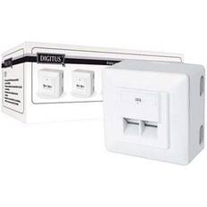 Digitus Tomas de Corriente & Interruptores Digitus CAT 6, Cl. E toma de corriente RJ-45 Blanco DN-9006/B5-N