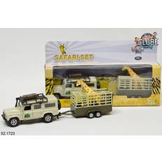 Kids Globe Legetøj Kids Globe Hipo Land Rover with a trailer and a giraffe in a HIPO box
