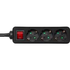 Deltaco outlet 3xCEE 7/3 1xCEE 7/7 switch 5m black