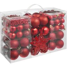 Algodón Decoraciones de Navidad tectake Baubles Adorno de Árbol de Navidad 14.5cm 84pcs