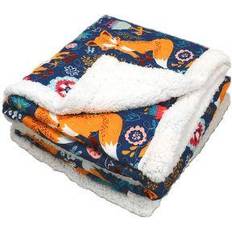 Lush Decor Pixie Fox Sherpa Blankets Blue (152.4x127cm)