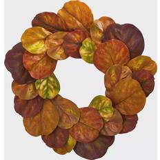 Plastic Wall Decor Nearly Natural 29" Fiddle Leaf Artificial Wreath Wall Decor