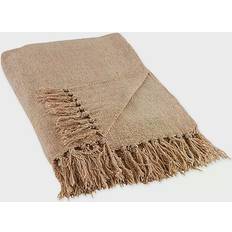 Design Imports Chenille Blankets Brown (152.4x127cm)
