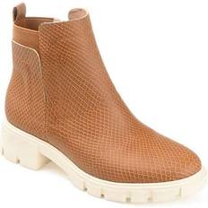 Synthetic Ankle Boots Journee Collection Jeeva - Cognac