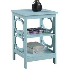 Blue Small Tables Convenience Concepts Omega with Shelves Small Table 40x40cm