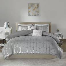 Intelligent Design Raina Duvet Cover Gray, Silver (228.6x223.52cm)