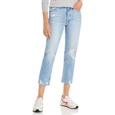 Mother The Tomcat High Rise Cropped Straight Jeans - The Confession