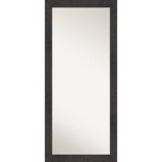 Amanti Art 29" x 65" Rustic Plank Espresso Framed Full Length Leaner Floor Mirror 29.4x65.4"