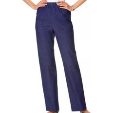 Alfred Dunner Classics Denim Pull-On Straight-Leg Pants - Blue