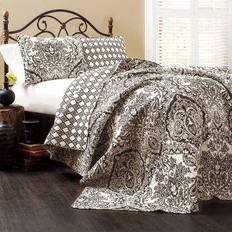 Lush Decor Aubree Quilts Black, White (233.68x223.52cm)