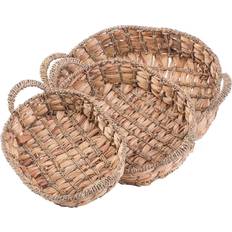 With Handles Bread Baskets Vintiquewise Seagrass Bread Basket 3