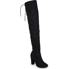 Laced High Boots Journee Collection Maya Medium Calf - Black