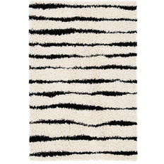 Zebra Carpets Safavieh Venus Shag Collection Beige, Black 96x120"