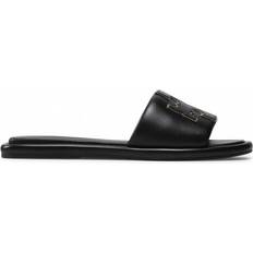 Slip-On - Women Slides Tory Burch Double T Sport - Perfect Black/Gold