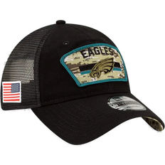 Headgear New Era Philadelphia Eagles 2021 Salute To Service Trucker 9Twenty Adjustable Hat - Black