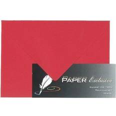 Papir 120 g "Kuvert C6 120g rød tekstureret 10stk