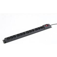 Armac M12/16/25/CZ Surge Protection MULTI 12M/16A RACK 19 (12 outlets) 2.5m black