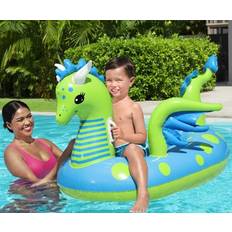 Pool badedyr Bestway Pool Luftmadrasser Dragon 134x142 cm Green Blue