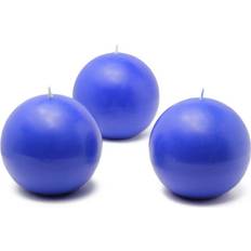 Zest Candle 3 in. Blue Ball Candles (6-Box) Candle 7.6cm 6pcs