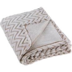 Design Imports Chevron Plush Blankets Brown (152.4x127cm)