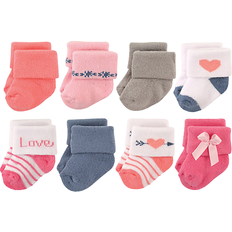 Bow Underwear Children's Clothing Hudson Terry Rolled Cuff Socks 8-Pack - Love