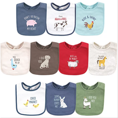 Multicolored Food Bibs Hudson Cotton Bibs Bacon My Heart 10-pack