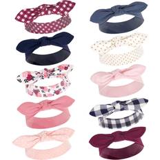 18-24M Headbands Children's Clothing Hudson Baby Cotton Headbands 10-pack - Pink & Navy Floral (10158572)