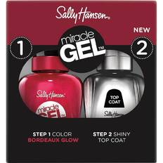 Sally Hansen Gift Boxes & Sets Sally Hansen Miracle Gel Nail Color + Shiny Top Coat Bordeaux Glow Gift Set 2-pack