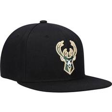 Mitchell & Ness Milwaukee Bucks English Dropback Snapback Hat Men - Black