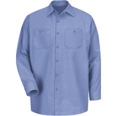 Red Kap Industrial Long Sleeve Work Shirt - Light Blue