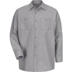 Red Kap Industrial Long Sleeve Work Shirt - Silver Gray