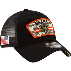 Headgear New Era Chicago Bears 2021 Salute To Service Trucker 9Twenty Adjustable Hat - Black