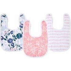 Machine Washable Drool Bibs Aden + Anais Essentials Cotton Muslin Snap Bib Flowers Bloom 3-pack