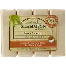 A la Maison de Provence Pure Coconut Bar Soaps 100g 4-pack 4-pack