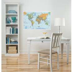 Interior Details WallPops WPE99074 World Dry-Erase Map