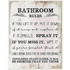 MDF Posters Stupell Bathroom Rules Poster 30.5x45.7cm