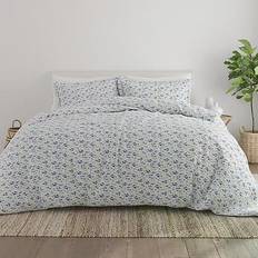 Queen size duvet cover Home Collection Blossoms Duvet Cover Blue (243.84x243.84)