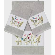 Linum Home Textiles Serenity Embellished Towel Grey (137.16x68.58cm)