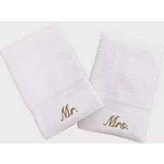 Linum Home Textiles ''Mr.'' & ''Mrs.'' Guest Towel White (76.2x40.64cm)