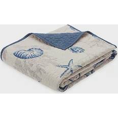 Madison Park Bayside Blankets Blue (177.8x152.4cm)