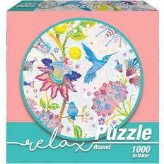 Relax Runt Pussel Kolibri & Blommor 1000 Pieces