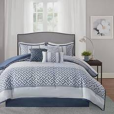 Blue Bedspreads Madison Park Bennett Jacquard Bedspread Blue (264.16x233.68cm)