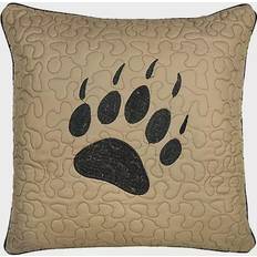 Scatter Cushions Donna Sharp Bear Walk Plaid Paw Complete Decoration Pillows Brown (45.72x45.72)