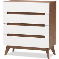 Baxton Studio White Furniture Baxton Studio Calypso Storage Cabinet 34.6x39.2"