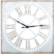 Square Wall Clocks Olivia & May Extra Large Galvanized Metal Wall Clock 36"