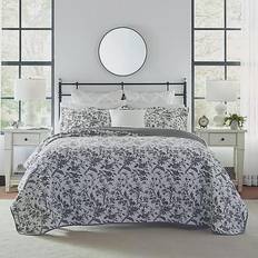 Laura Ashley Hemtextil Laura Ashley Amberley Täcke Vit, Svart (223.52x172.72cm)