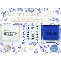 Nails Inc Made in Mykonos Nail Polish & Stickers Set 3 pcs