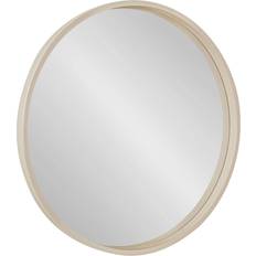 Accent mirror round Kate and Laurel Travis Round Wood Accent Wall Mirror 25.6x25.6"