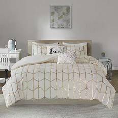 Polyester Duvet Covers Intelligent Design Raina Duvet Cover Beige, Gold (264.16x228.6)