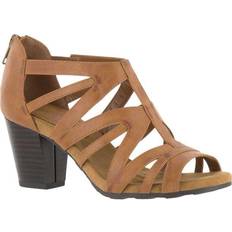 Foam Heeled Sandals Easy Street Amaze - Cognac